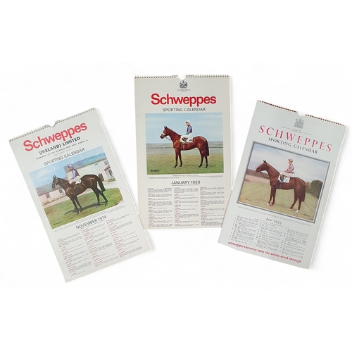 83 - A group of Schweppes vintage Calendars along with a group of magazines and other items.