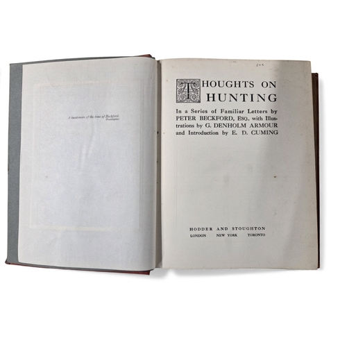 88 - Thoughts on Hunting by Peter Beckford Esq, Hodder and Staunton London.
