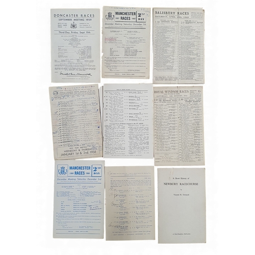 184 - A good quantity of English race cards from various dates and venues.