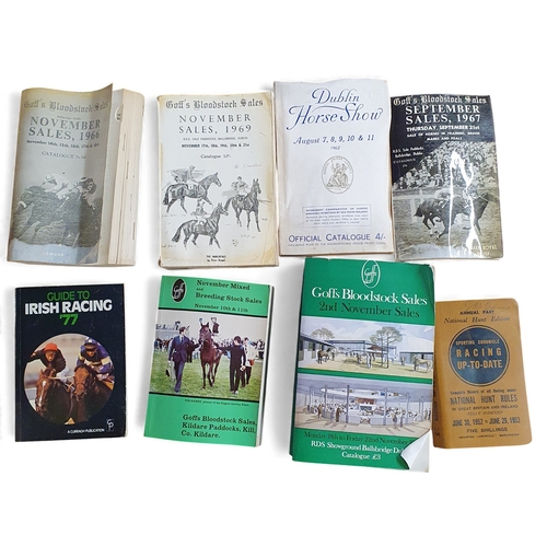 192 - A quantity of Goff's Bloodstock Sales Calendars along with a quantity of Racing update books.