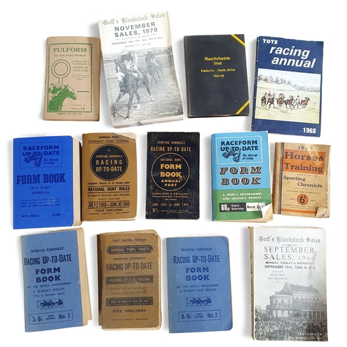 192 - A quantity of Goff's Bloodstock Sales Calendars along with a quantity of Racing update books.