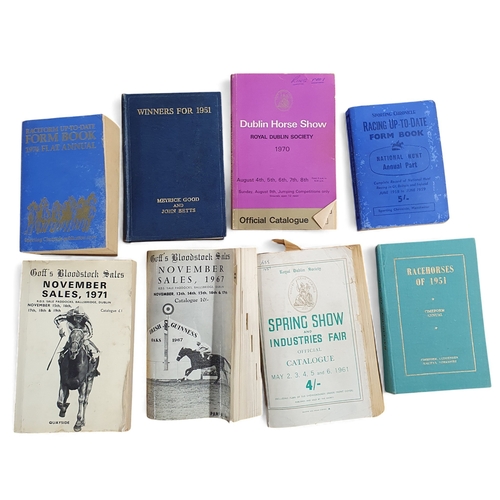 192 - A quantity of Goff's Bloodstock Sales Calendars along with a quantity of Racing update books.