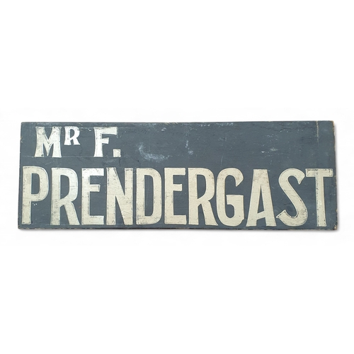 198 - A vintage Timber Jockey Board Sign for Mr F Prendergast.