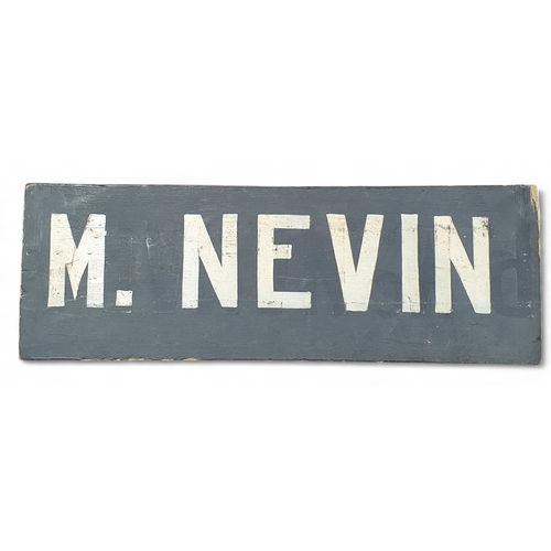 200 - A vintage Timber Jockey Board Sign for M Nevin.
