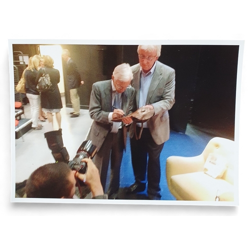 203 - A signed Lester Piggott Leather Racing Saddle, and weighs approx 1.1kg. Comes with a photograph of L... 