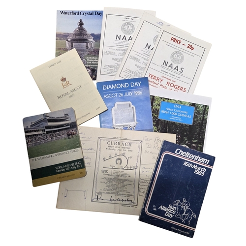 225 - A good quantity of Race day Cards from York where Ribero won, Cheltenham 1983 where Dawn Run was sec... 