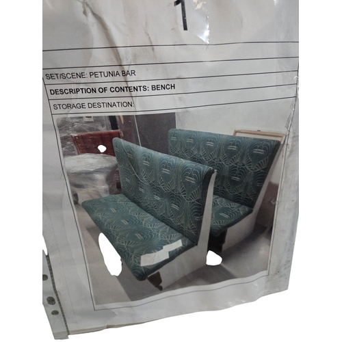 46 - A Green and Painted Bench.