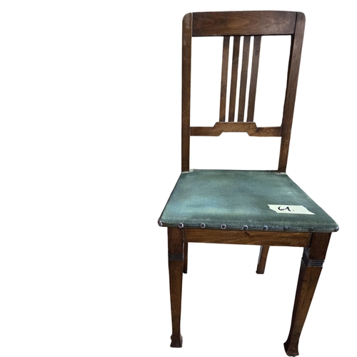 52 - Four pieces of Furniture to include an Art Deco Piano Stool, an Oak Side Table, Side Chair and anoth... 