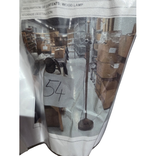 53 - Two Retro Standard Lamps along with an easy Armchair.