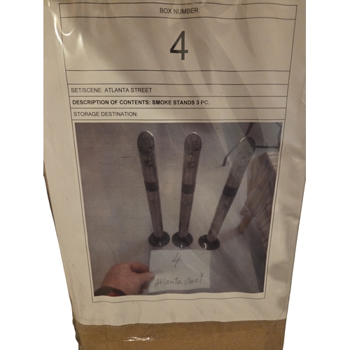 22 - Three Smoker Stands along with a Jardinière Stand. Jardiniere H 60 cm approx.