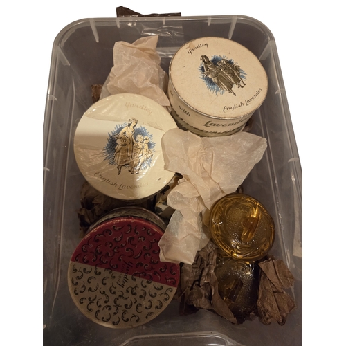 26 - A box containing circular Boxes along with Potpourri Pots.