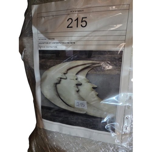 42 - Three Moon shaped Discs. L 107 cm approx.