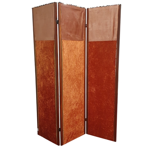51 - A three Panel Screen.
H 179 x W 225 cm approx.