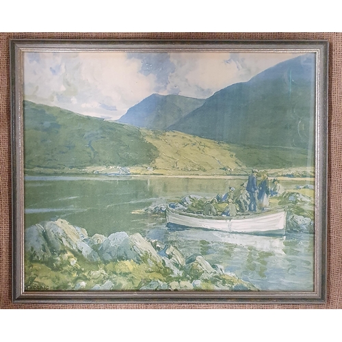 40 - After Sir Alfred Munnings. A colour Print of a Royal Military Man on horseback, signed in the margin... 
