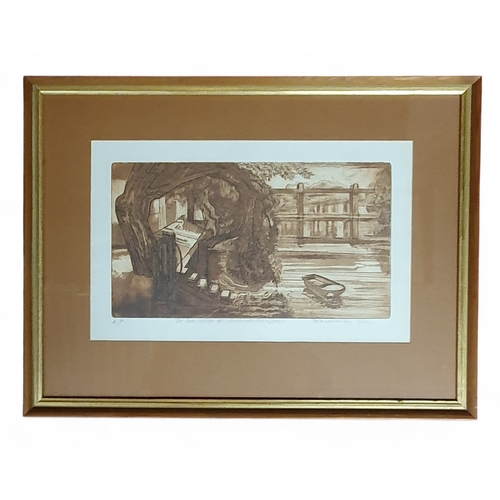 72 - An Artist Proof of the Iron Bridge Strand on the Green by Bridge Lansbury signed in pencil in the ma... 