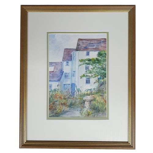 183 - R Vasey. Two 20th Century Watercolours one of a lough scene and the other of a village scene. Both s... 