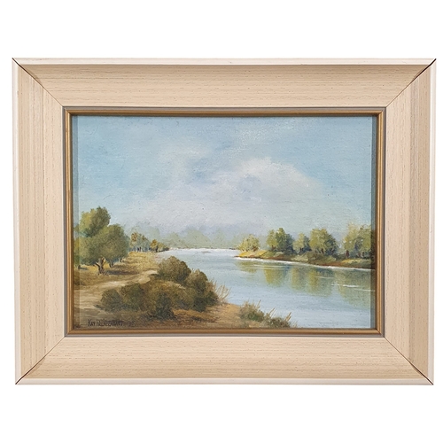 214 - K Prendergast. (Irish). An Oil on Board of the River Liffey. Signed LL. Description verso. 17 x 25
A... 