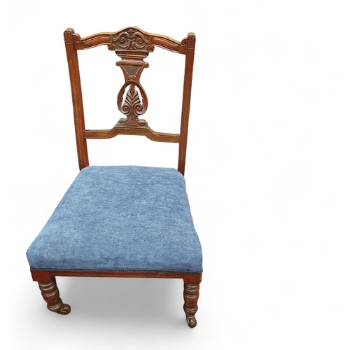 455 - A group of Furniture to include a 19th Century Salon Chair, a spindle back chair, a miniature Bookca... 