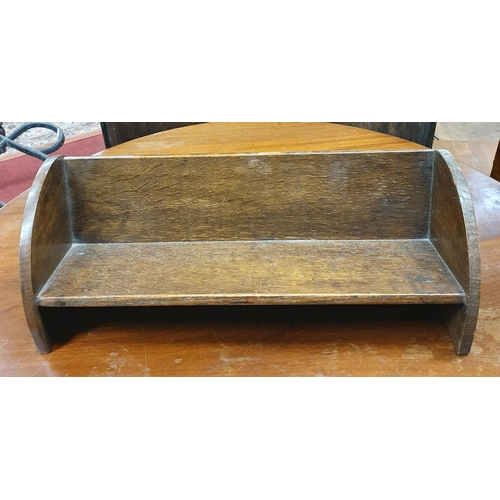 325 - An early 20th Century Book Trough along with a 19th Century Ebonised and Inlaid stand. W 40 x 18 x H... 