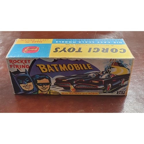 337 - A boxed Corgi rocket firing Bat Mobile. No 267 in its original box. In really good condition.  Sold ... 