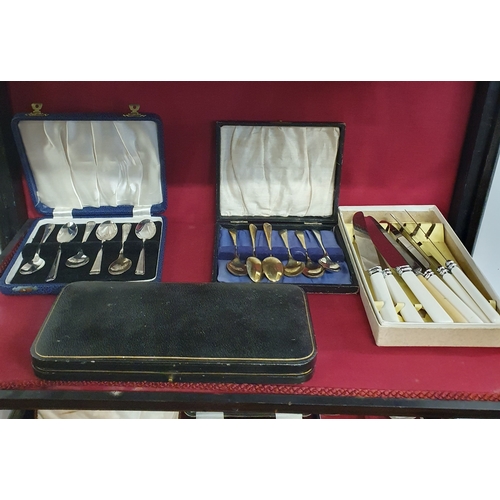 343 - A large quantity of cased Silver plated Flatware.