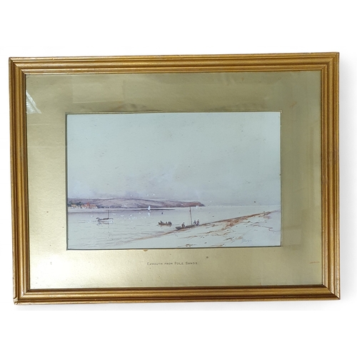 346 - An early 20th Century Watercolour of Exmouth and Poole sands. Indistinctly signed G Bulgin LR.
22 x ... 