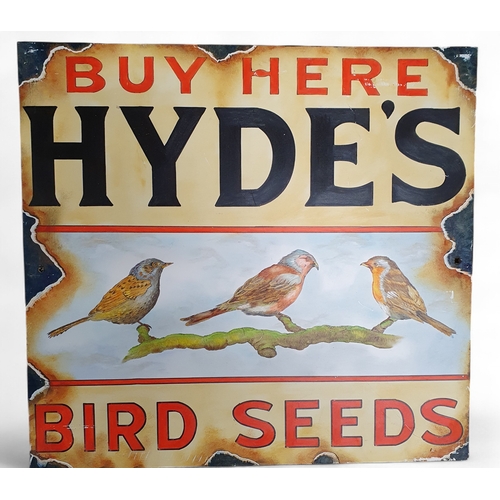 352 - An Advertising for Hyde's Bird Seed on Panel.
53 x 57 cm approx.