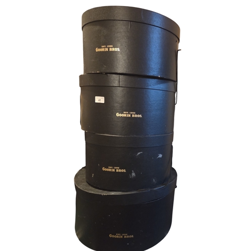 41 - A quantity of hat Boxes also to include Cello Case and another Vintage Box.