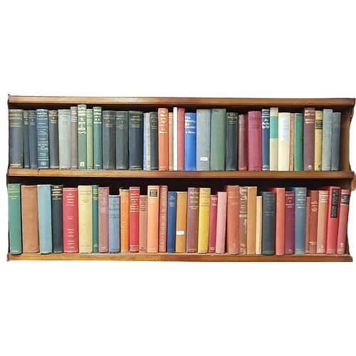 196 - A good quantity of books by various authors and dates, some first editions, on two shelves.