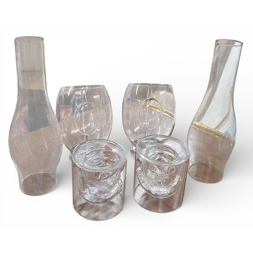 358 - A box of glasses.