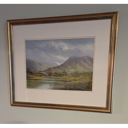 386 - Gerard Marjoram. B 1936.  An Oil on Board of The West of Ireland. 'Kylemore Pass'. Signed LR. 25 x 3... 