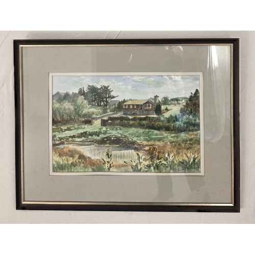4 - A 20th Century Watercolour of Kinnehan, Doonavilla. Indistinctly signed LR. 36 54 cm approx.