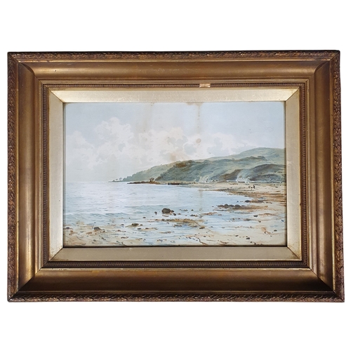 14 - A 20th Century Watercolour of a West of Ireland scene. Indistinctly signed LL. In a good gilt frame.... 