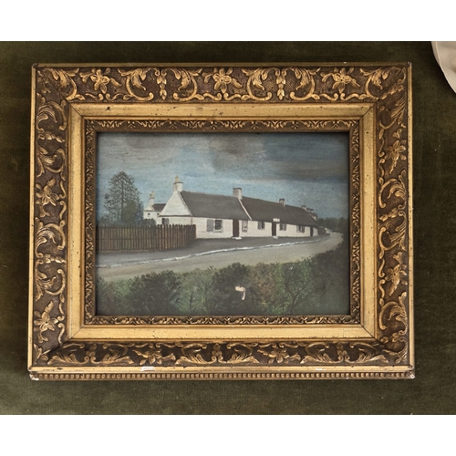16 - A 20th Century Oil on Board of a group of Cottages along with an Oil of a Lake scene. No apparent si... 