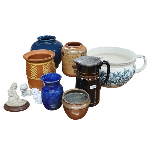 27 - A quantity of Crystal and Glassware to include a quantity of stoneware etc. in three crates.