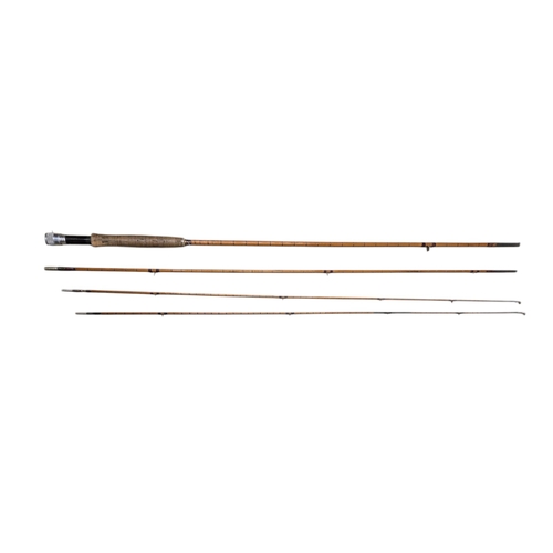 67 - A Hardy's Palakona Rogue River 9′ Split Cane Trout Fly Rod Plus Spare Tip & Bag.