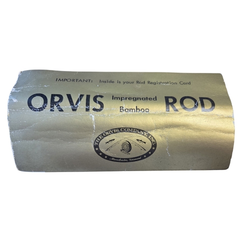 69 - An Orvis 8' two piece Impregnated split cane Rod with extra tip.