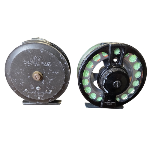 88 - A Hardy Uniqua 3 1/2″ Trout Fly Fishing Reel along with an Irish Fly Reel Company 5/5 reel.