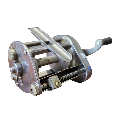 90 - Hardy Elarex vintage bait casting multiplier reel with celluloid splash shield.