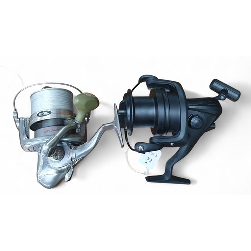 93A - Two as new boxed Fishing reels by  Mitchell and Black Pit.
