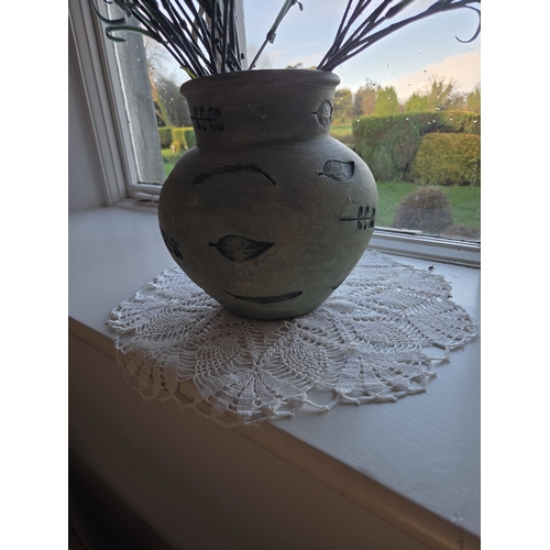 141 - Two 19th Century Wash Bowls along with a jug and vase with faux flowers. D 38 cm approx.