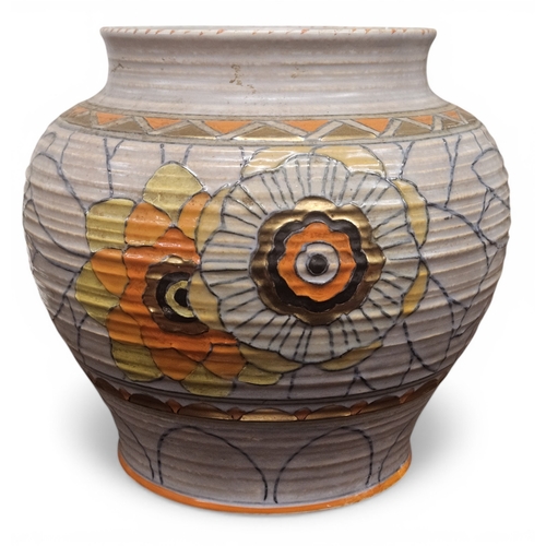 190 - A 1920's - 30's Charlotte Rhead Art Deco Bowl in original condition. H 20 cm approx.