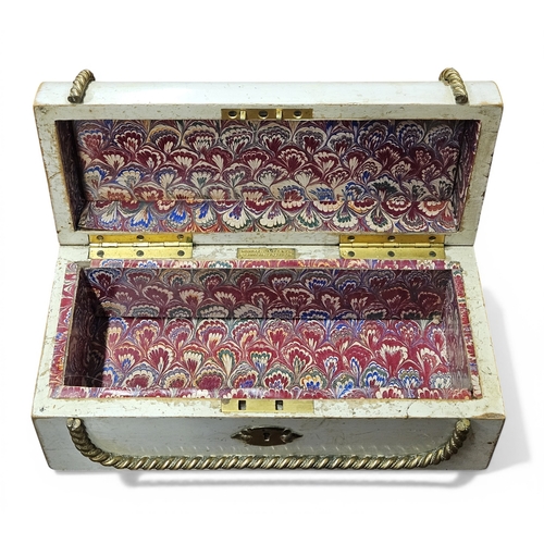 198 - A superb Howell and James Regent St London late 19th Century Jewellery Casket in original colour wit... 