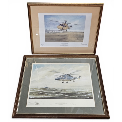 203 - A good quantity of framed Military Prints after David Gibbings all signed in the margin. 55 x 62 cm ... 