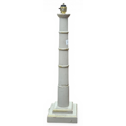 212 - A good Timber table Lamp. H 53 cm approx.