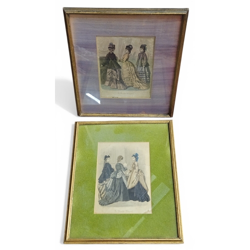 218 - A set of three French fashion Prints.  43 x 36 cm approx.