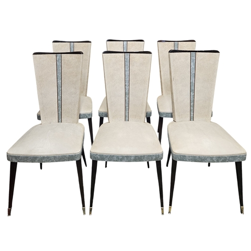 227 - A lovely set of six Retro Dining Chairs.
W 47 x SH 45 x BH 97 cm approx.