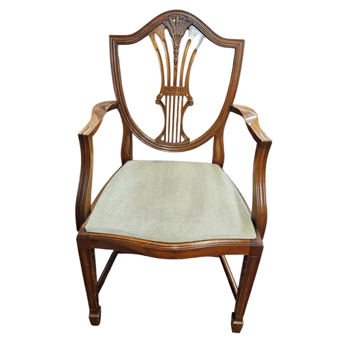 413 - Two Mahogany reproduction Chairs. W 56 x SH 45 x BH 96 cm approx.
