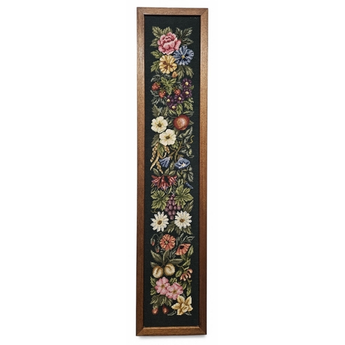 425 - A good tap framed Tapestry Panel. 113 x 24 cm approx.