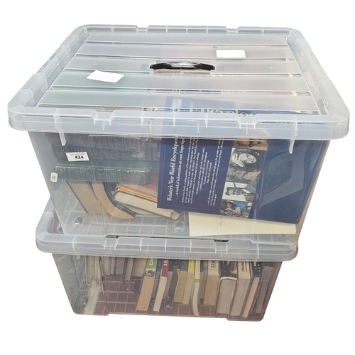 424 - A large quantity of Books, various authors and subjects in two crates.